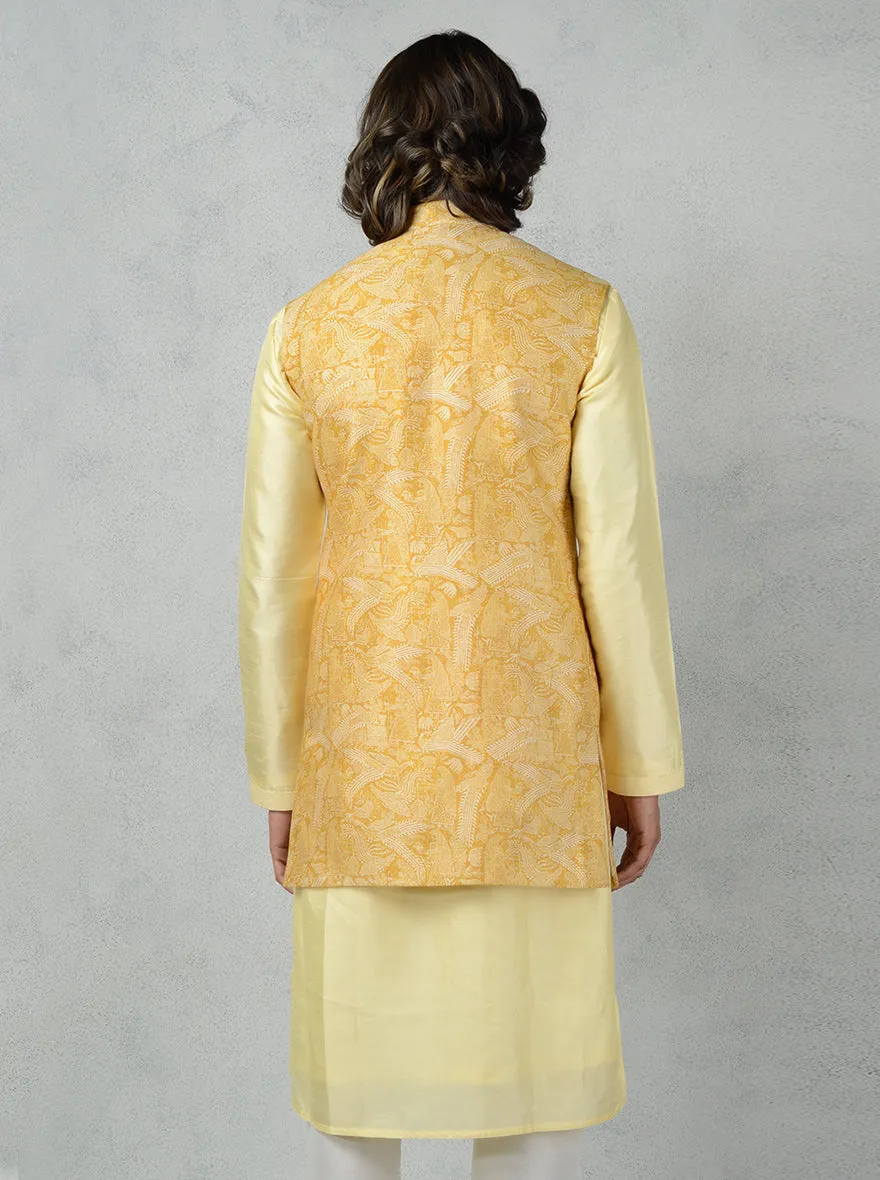 Mustard Bandhgala Jacket | TULA