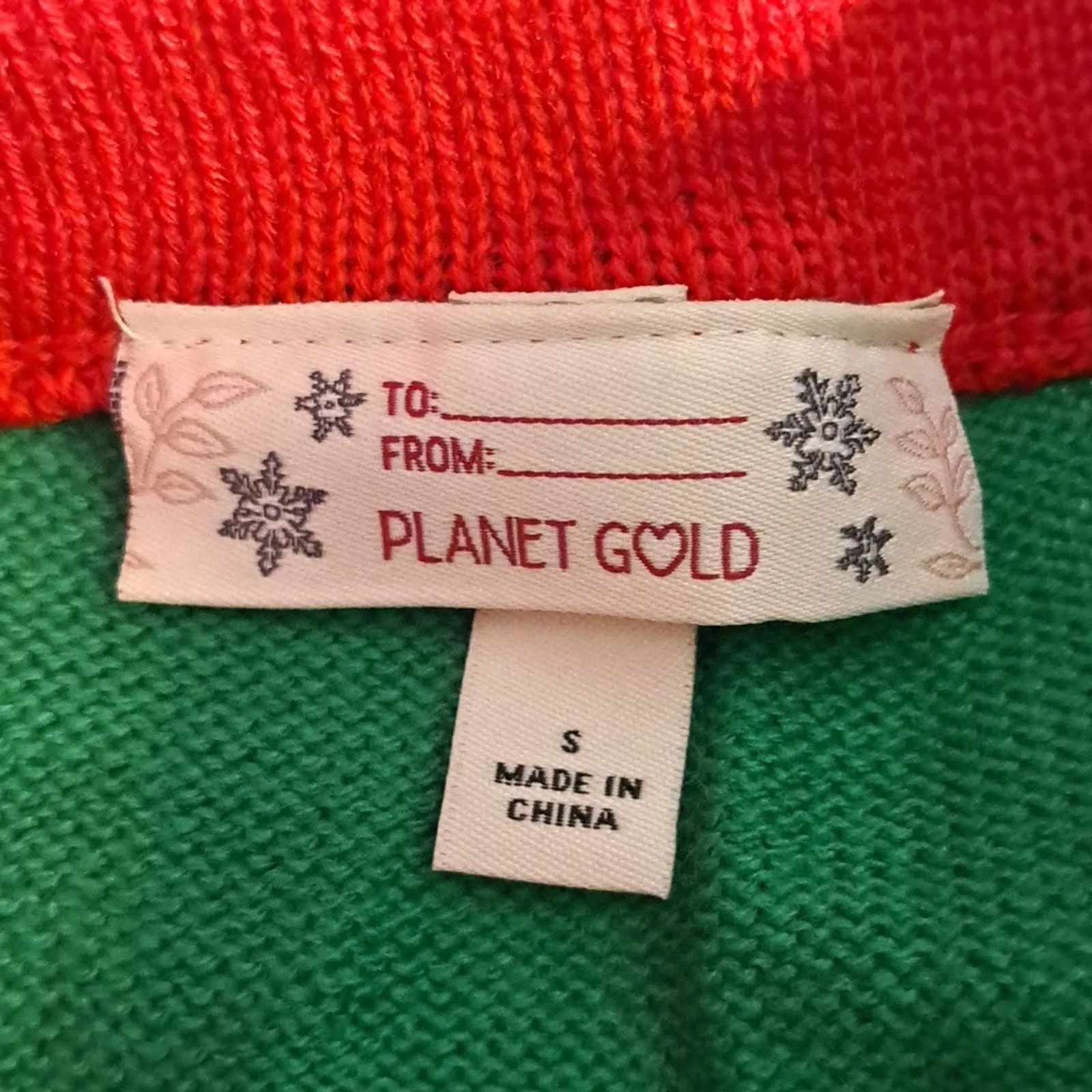 New Planet Gold Juniors' Holiday Tree Knit Mini Skirt Small