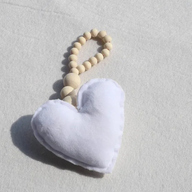 Nordic Wooden Beads Moon Star Heart Ornaments
