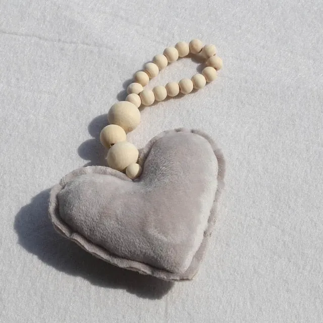 Nordic Wooden Beads Moon Star Heart Ornaments