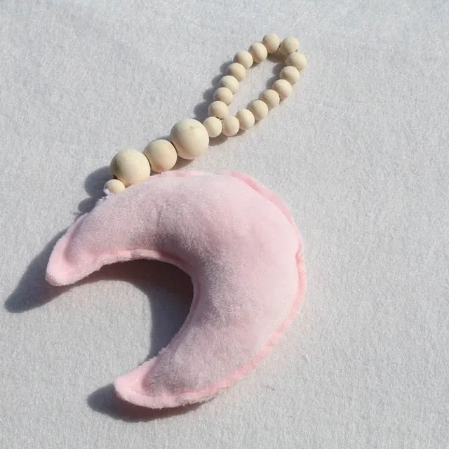 Nordic Wooden Beads Moon Star Heart Ornaments