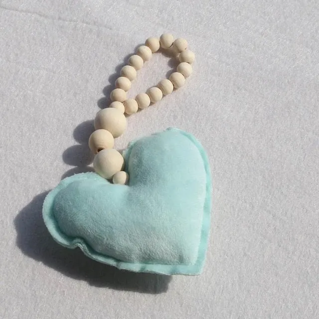 Nordic Wooden Beads Moon Star Heart Ornaments