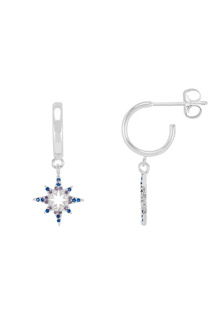 North Star Hoop Earrings