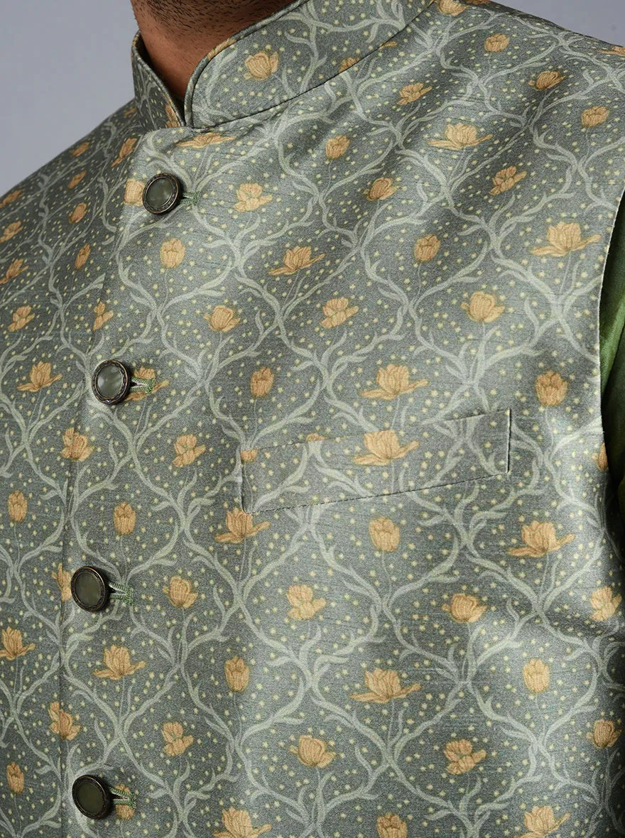 Olive Green Bandhgala Jacket | TULA