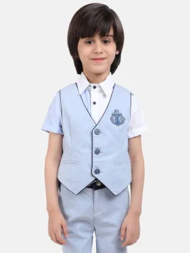 One Friday Blue Anchor Waistcoat
