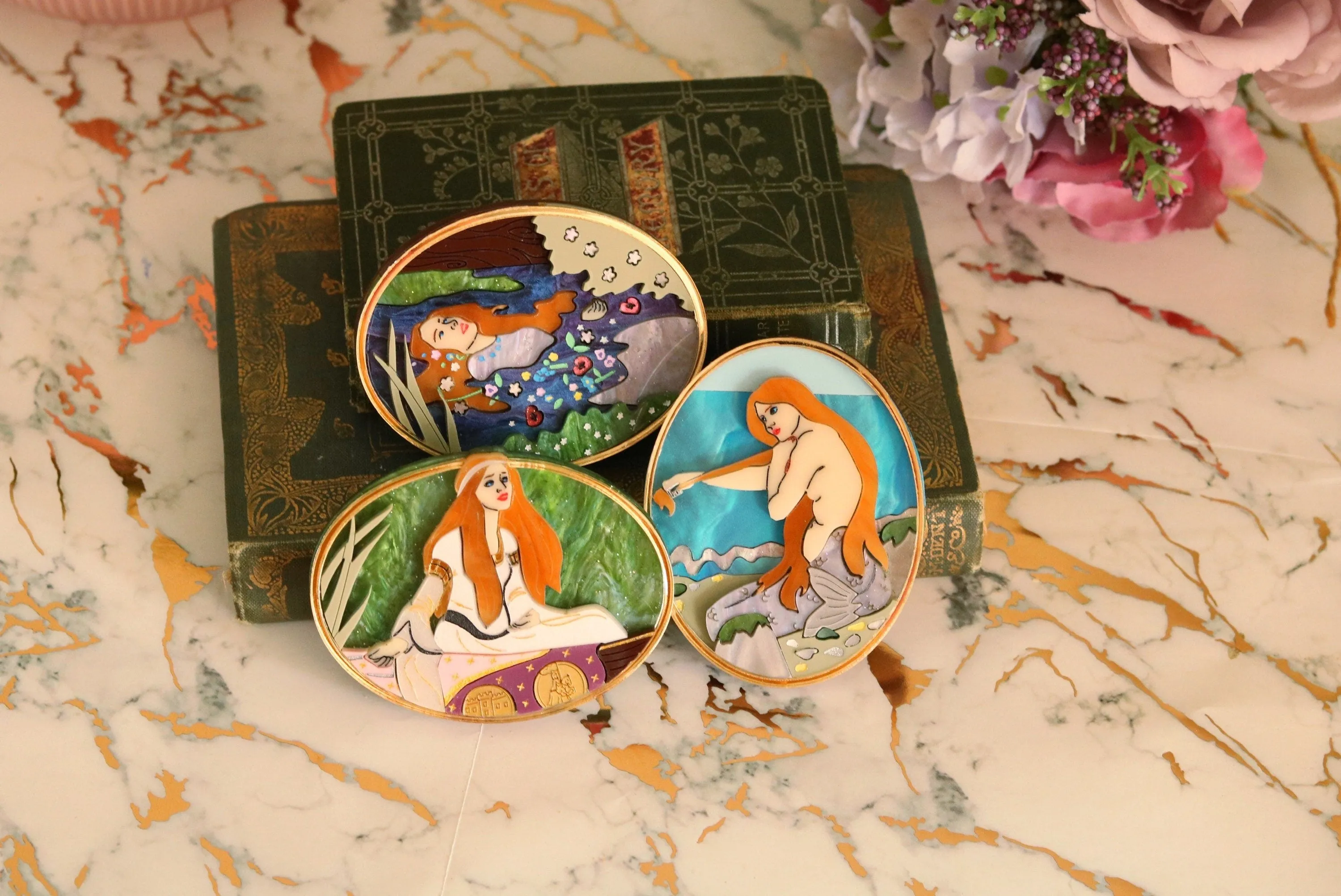 Ophelia Acrylic Brooch