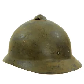 Original Finnish / Russian WWI Era M17 Sohlberg Infantry Helmet with Doeskin Liner & Chinstrap