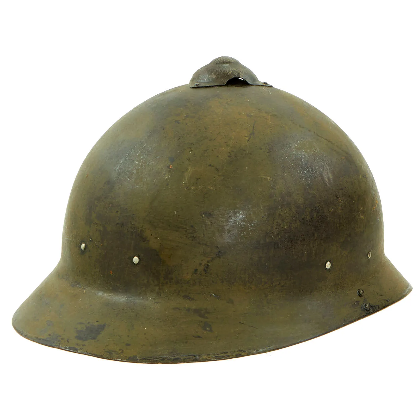 Original Finnish / Russian WWI Era M17 Sohlberg Infantry Helmet with Doeskin Liner & Chinstrap