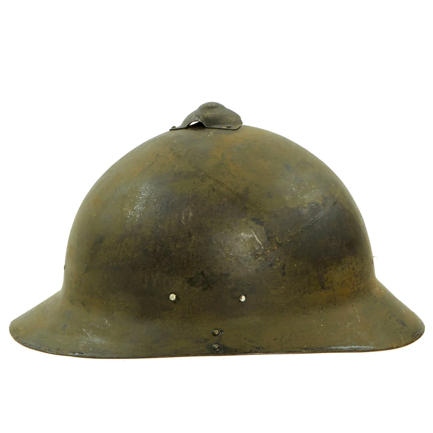 Original Finnish / Russian WWI Era M17 Sohlberg Infantry Helmet with Doeskin Liner & Chinstrap