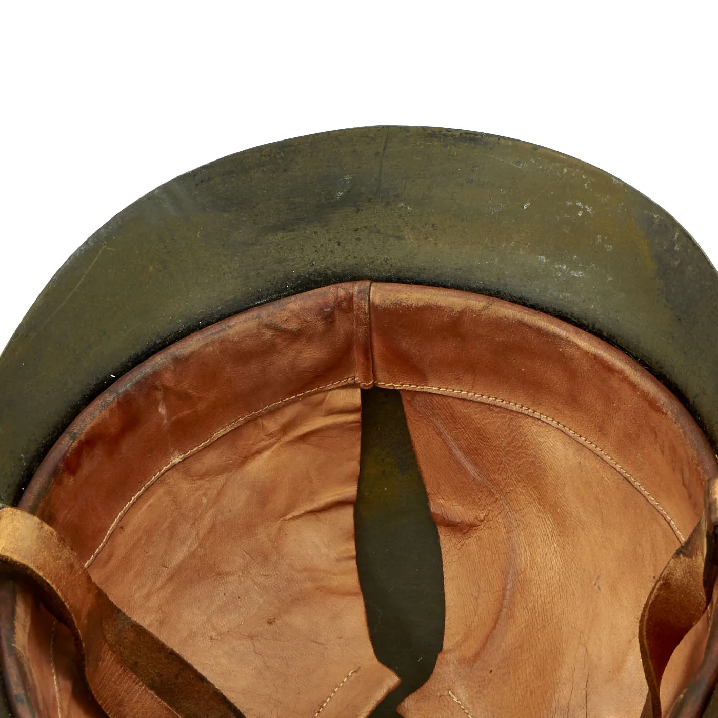 Original Finnish / Russian WWI Era M17 Sohlberg Infantry Helmet with Doeskin Liner & Chinstrap
