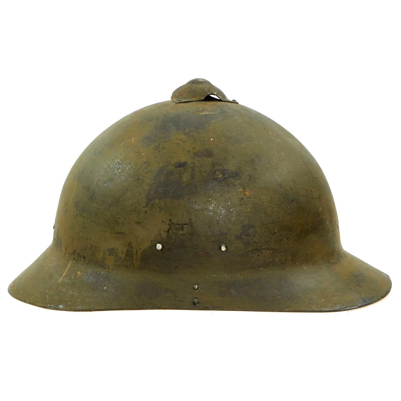 Original Finnish / Russian WWI Era M17 Sohlberg Infantry Helmet with Doeskin Liner & Chinstrap