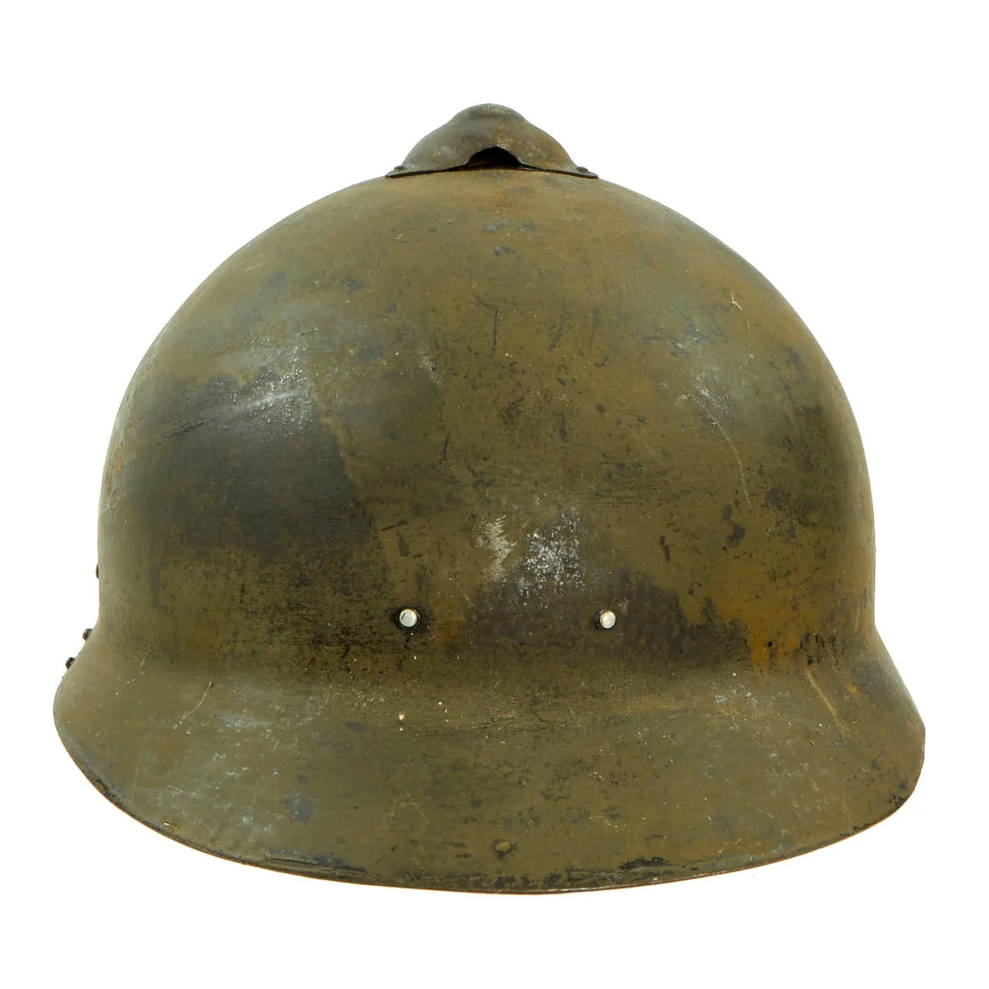 Original Finnish / Russian WWI Era M17 Sohlberg Infantry Helmet with Doeskin Liner & Chinstrap