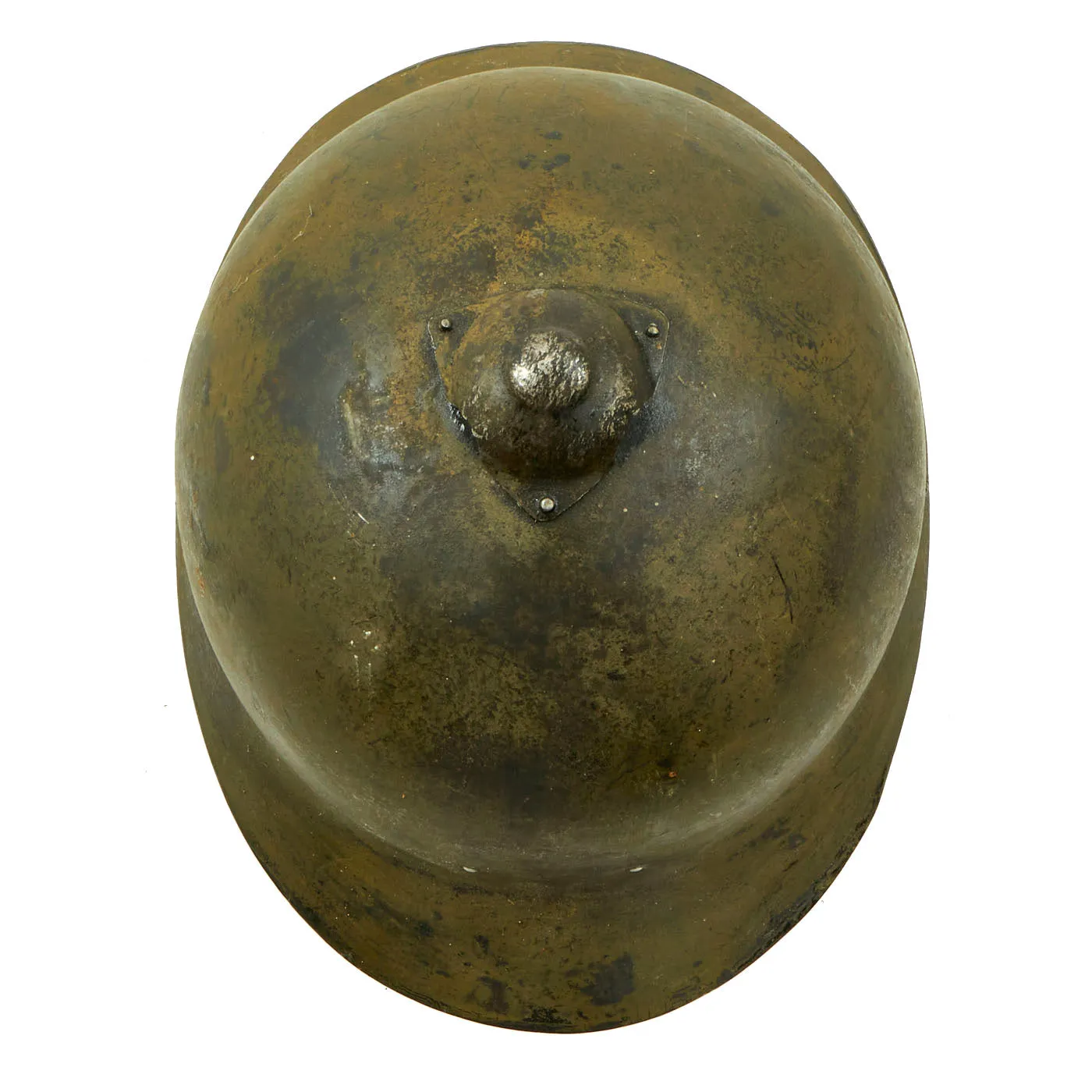 Original Finnish / Russian WWI Era M17 Sohlberg Infantry Helmet with Doeskin Liner & Chinstrap