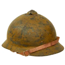 Original Soviet WWI Era M17 WWII Finnish Reissue Sohlberg Infantry Helmet with Doeskin Liner & Chinstrap
