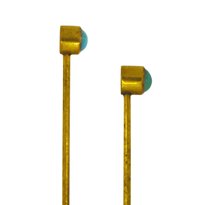 Pair ofTurquoise Tie Pins