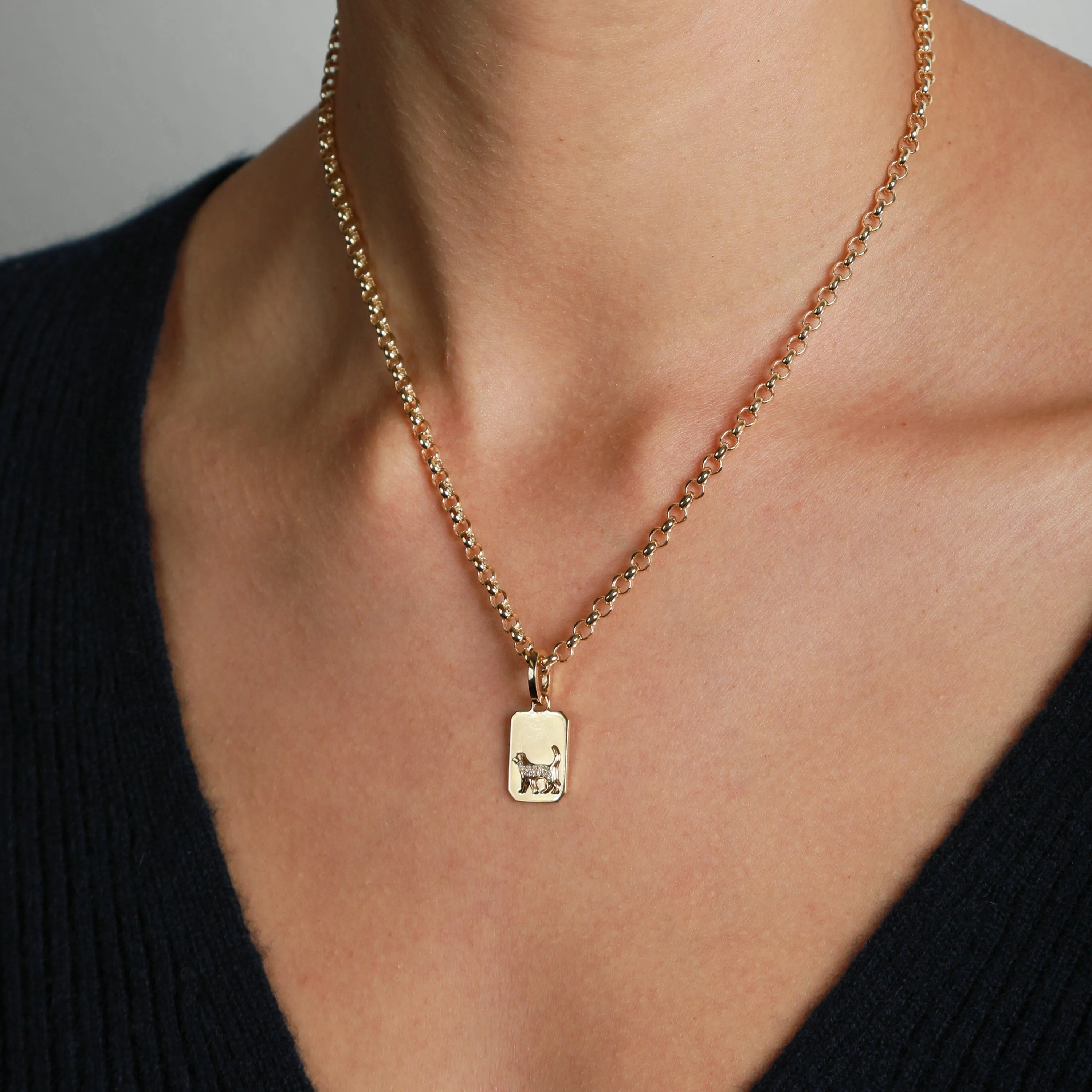 Pavé Diamond Scottish Terrier Hinged Charm