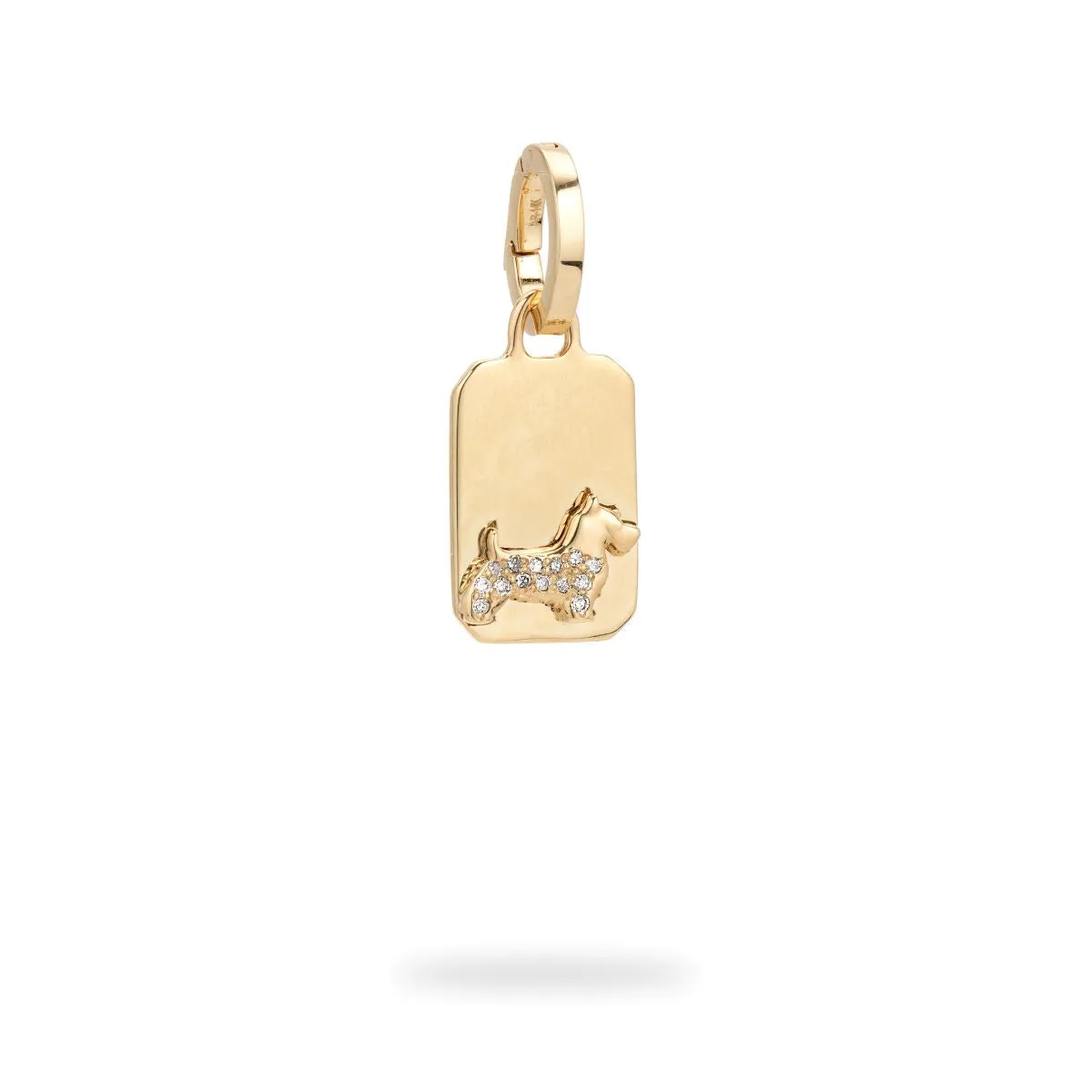 Pavé Diamond Scottish Terrier Hinged Charm