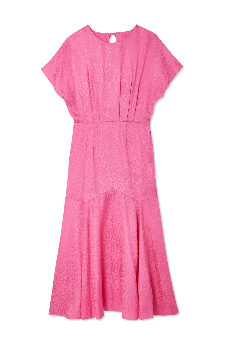 Pink Jacquard Erin Dress