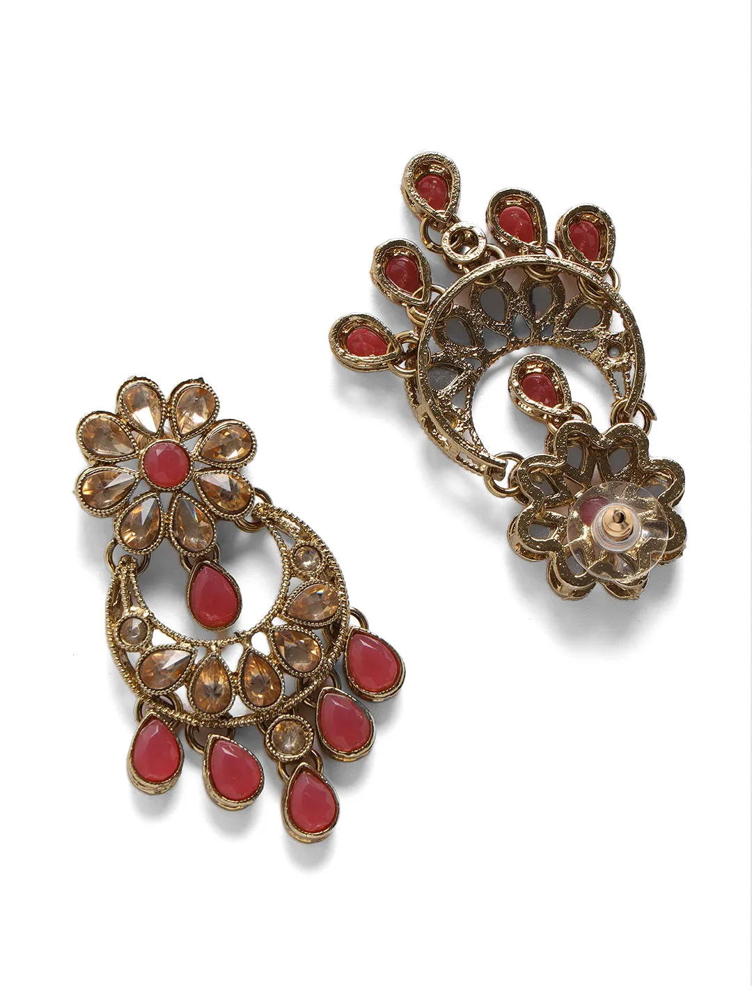 Pink Kundan Gold Plated Jewellery Set