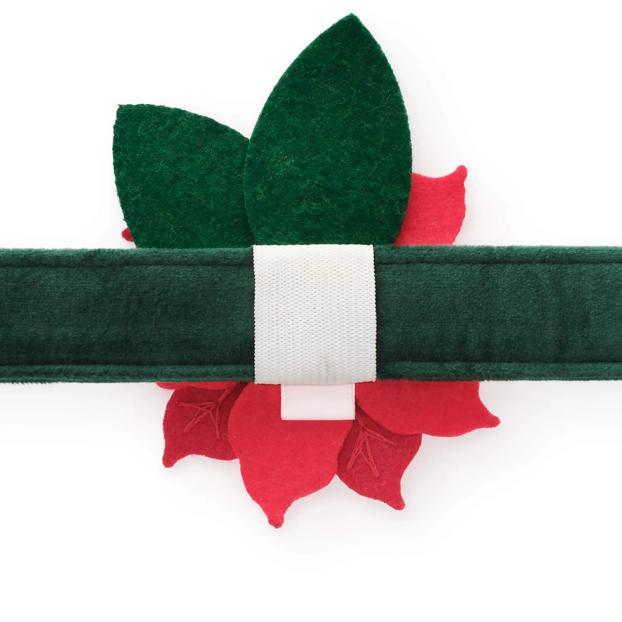 Poinsettia Dog Collar Flower Set