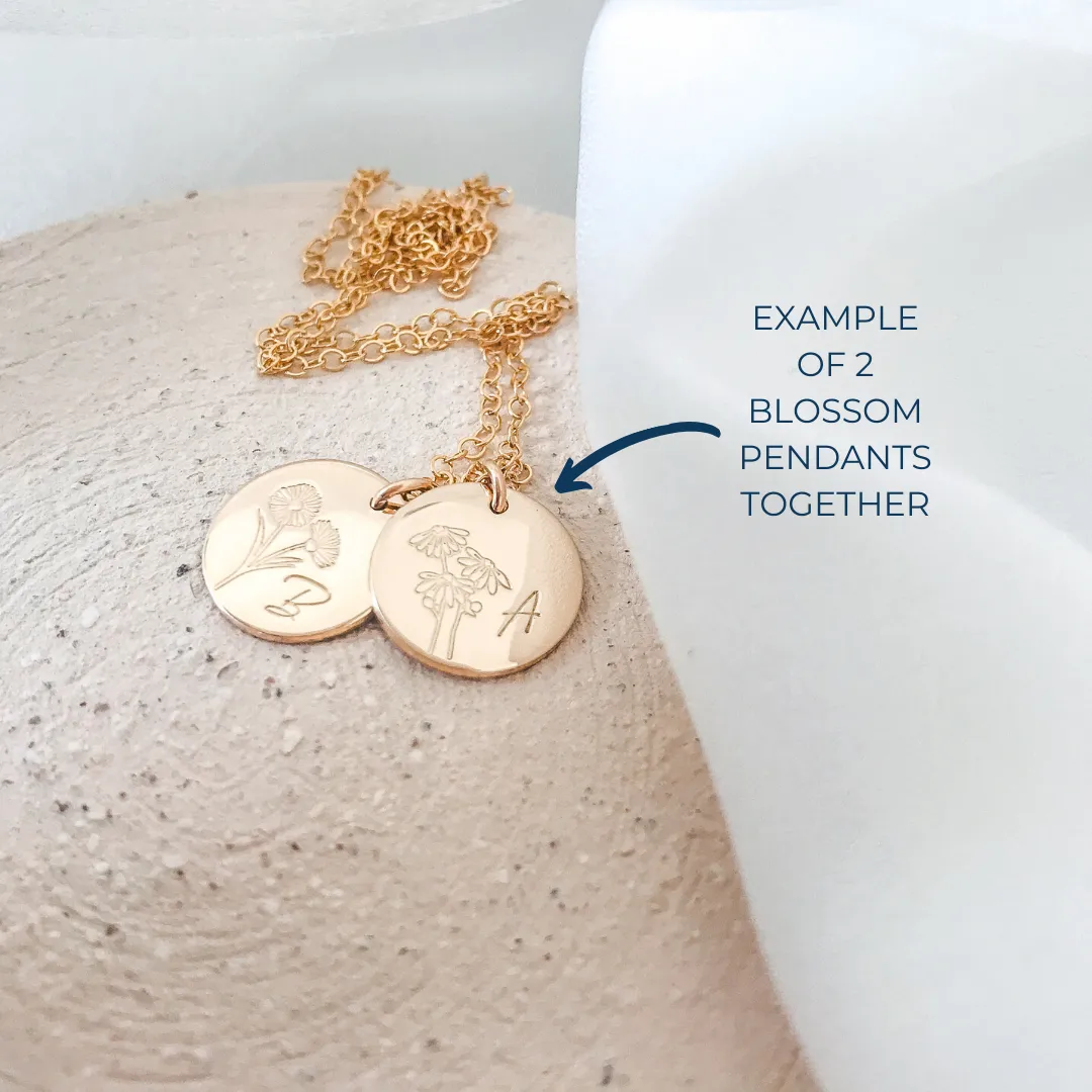 Poinsettia • Success • December Birth Flower • Choose Pendant Size
