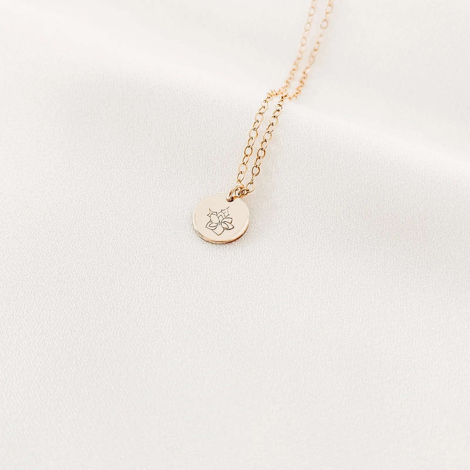 Poinsettia • Success • December Birth Flower • Choose Pendant Size
