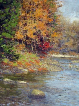 "Vermont River" by Jonathan Hotz - New England Impressionist Landscape Painting