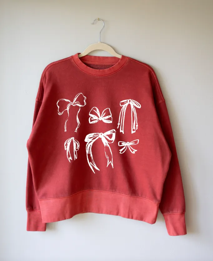 Red Bows Hi-Dive Crew Sweatshirt - S,L