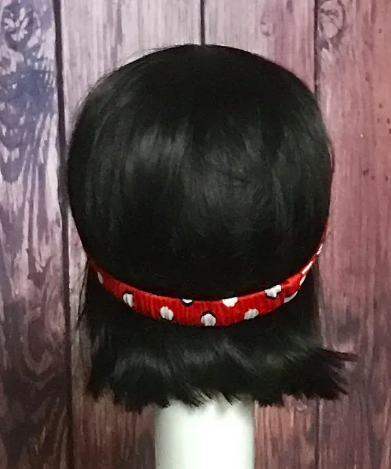 Red Polka Dot Knit Headband