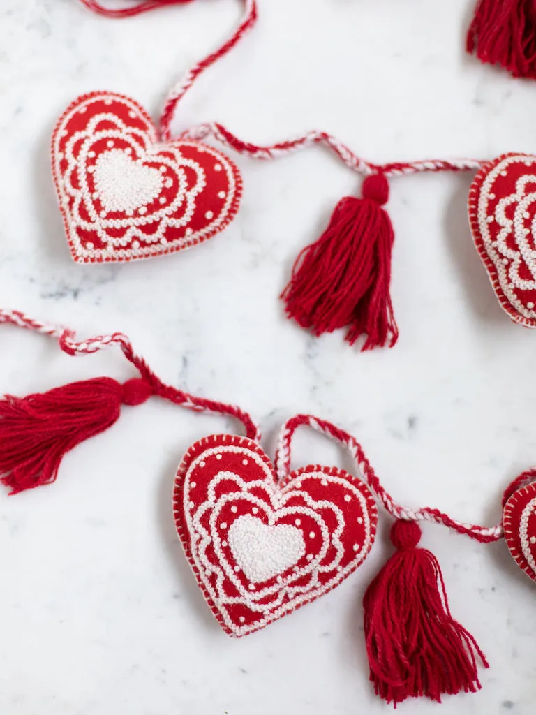 Red Valentine Garland