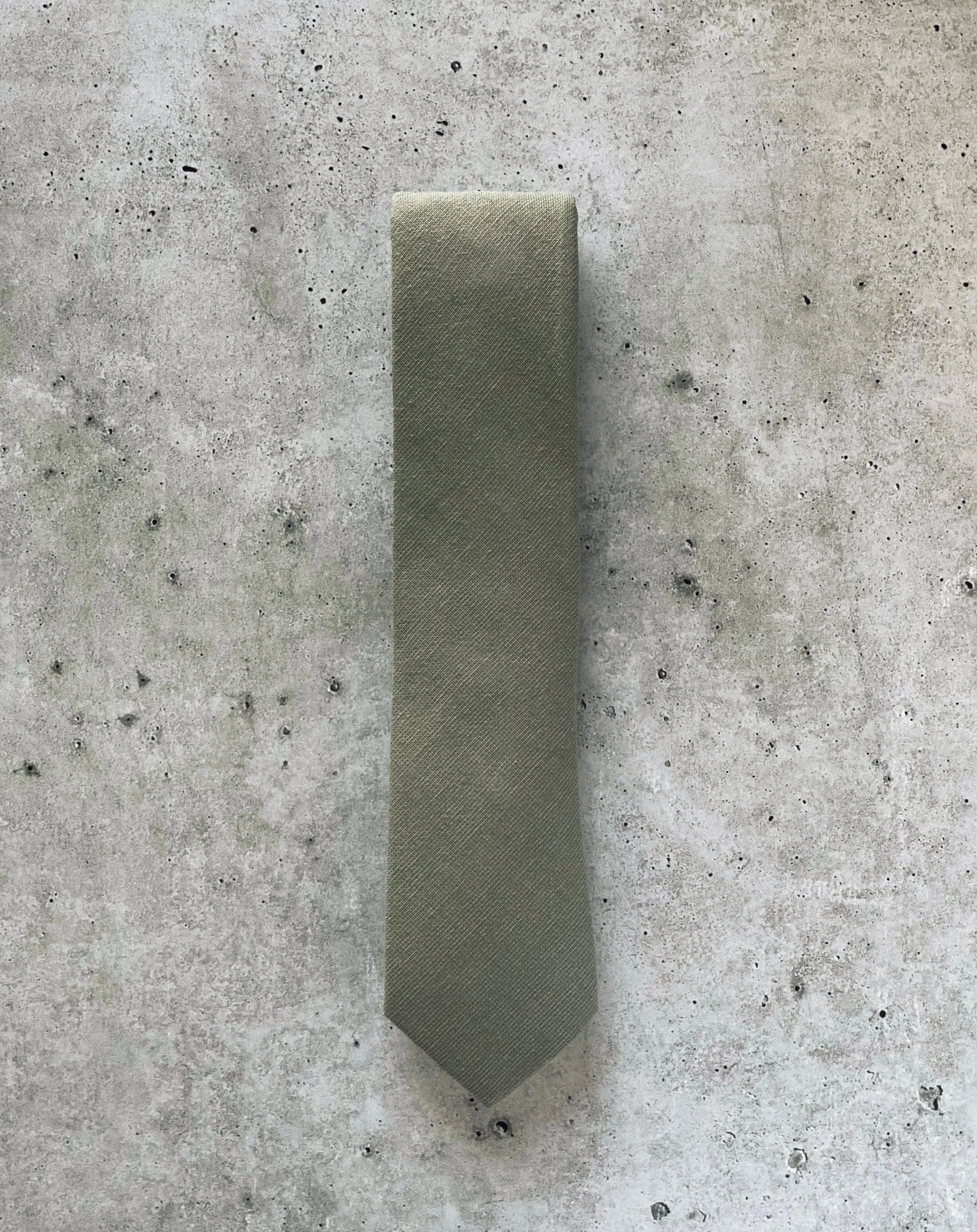 Sage Green Cotton Neck Tie