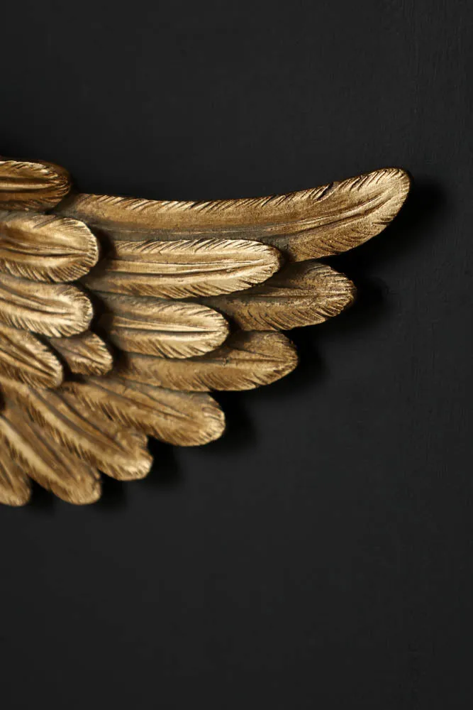 Set Of 2 Gold Angel Wings