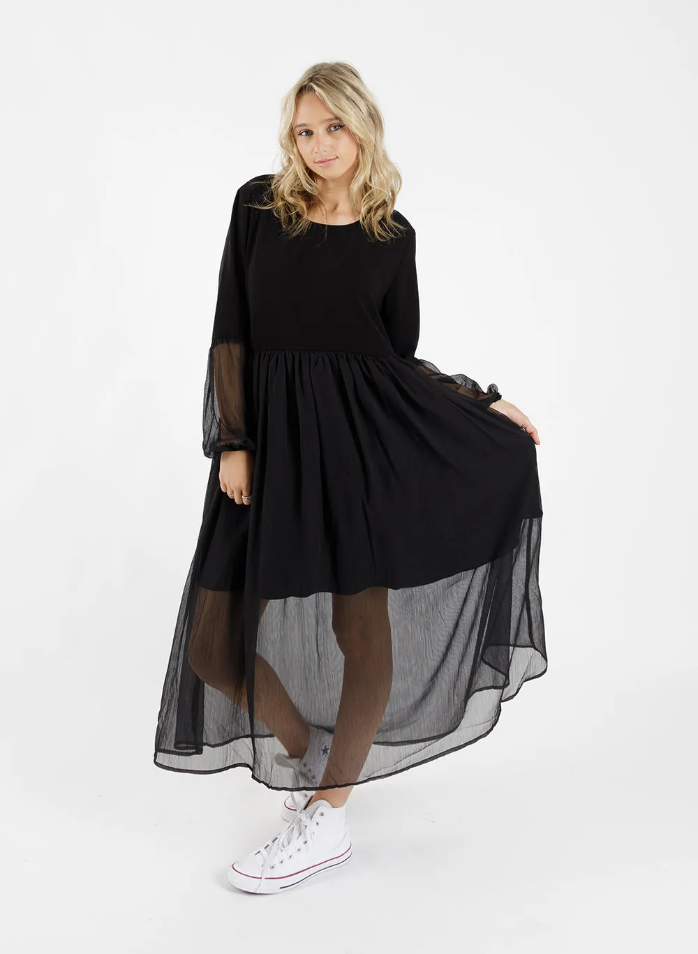Sheer Tier Dress