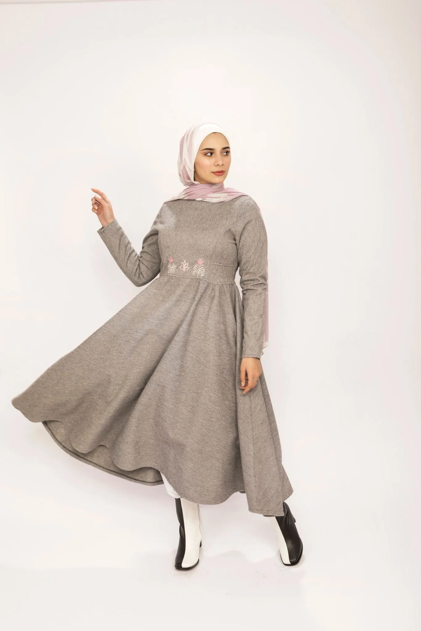 Short dress- Grey