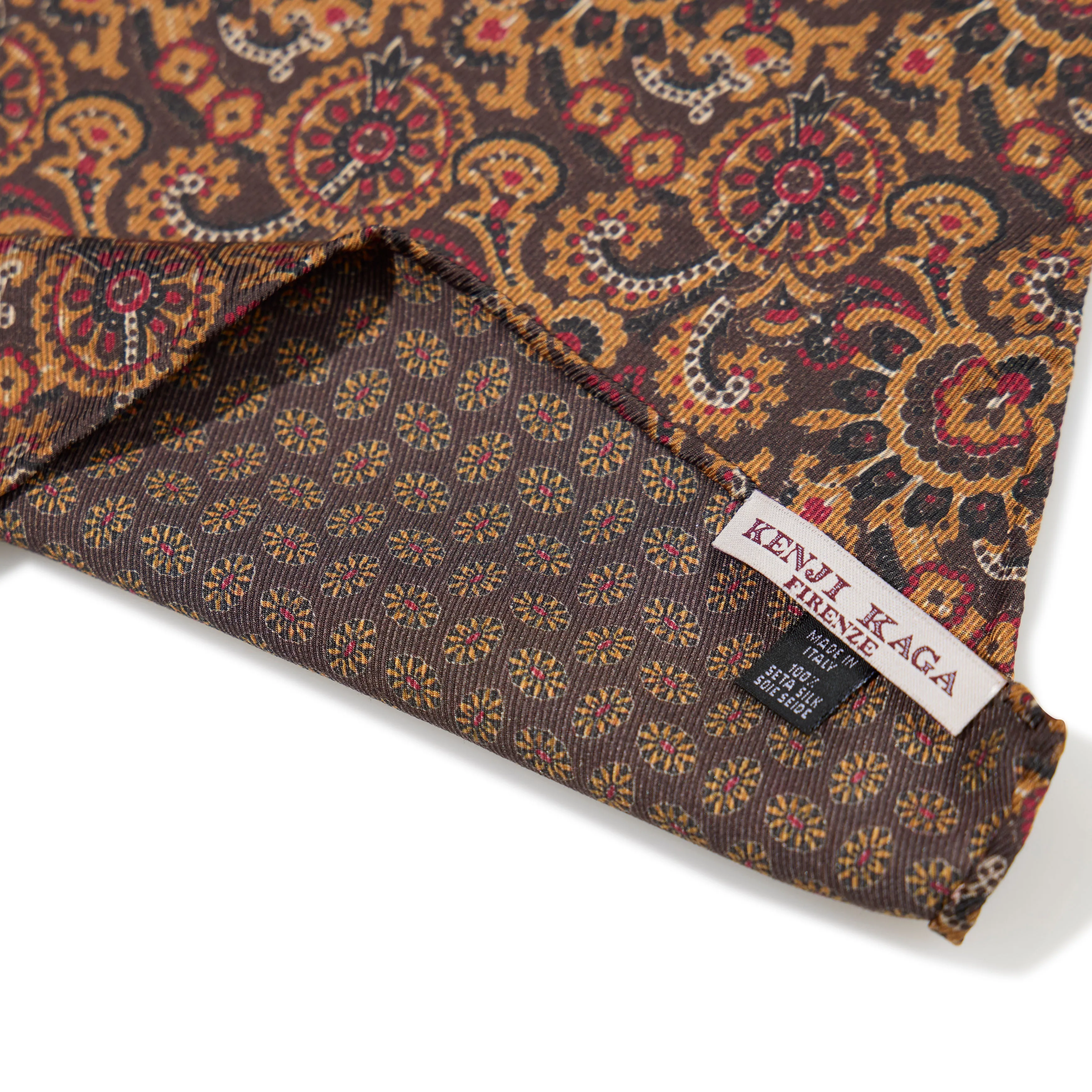 Silk Double-Faced Paisley Pocket Square