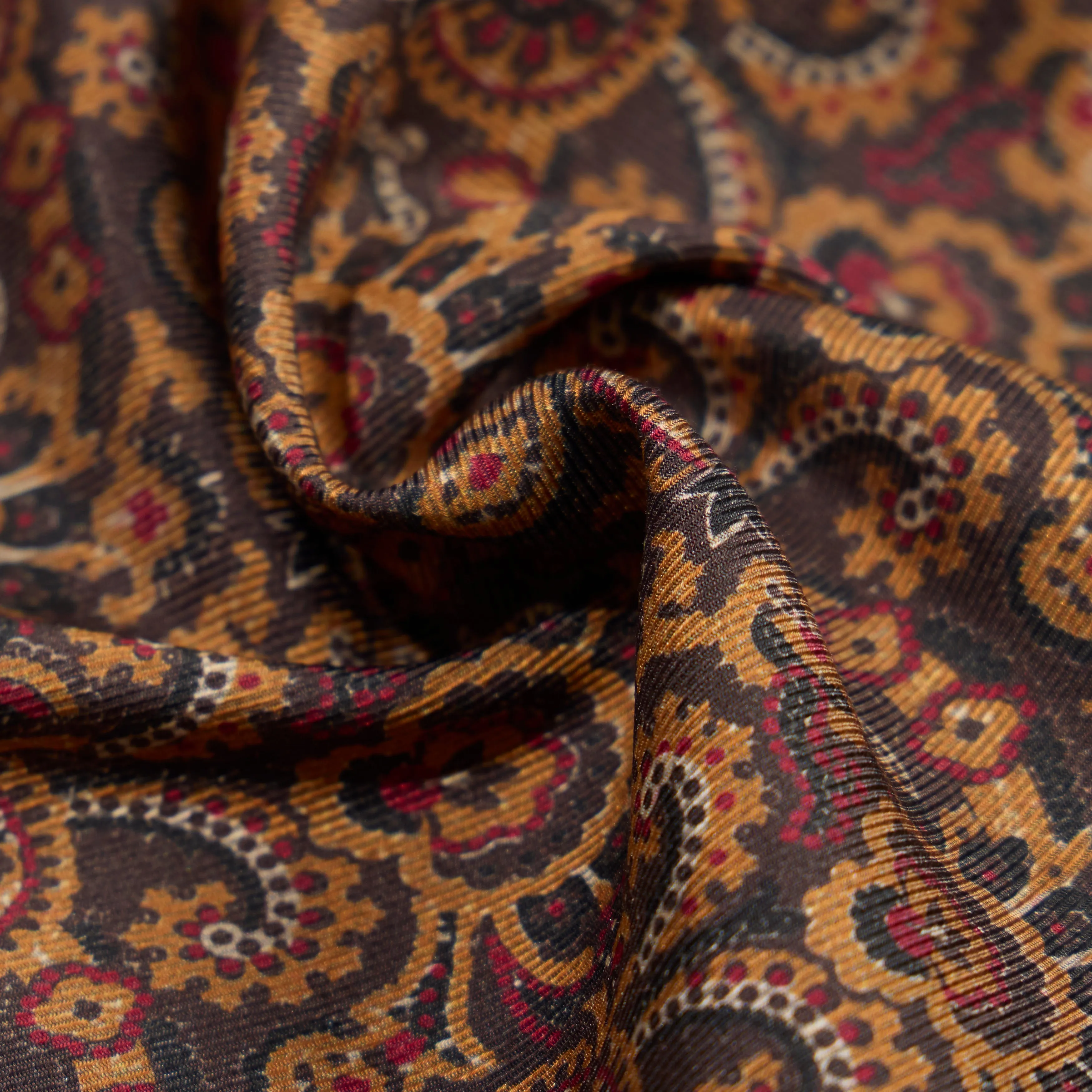 Silk Double-Faced Paisley Pocket Square