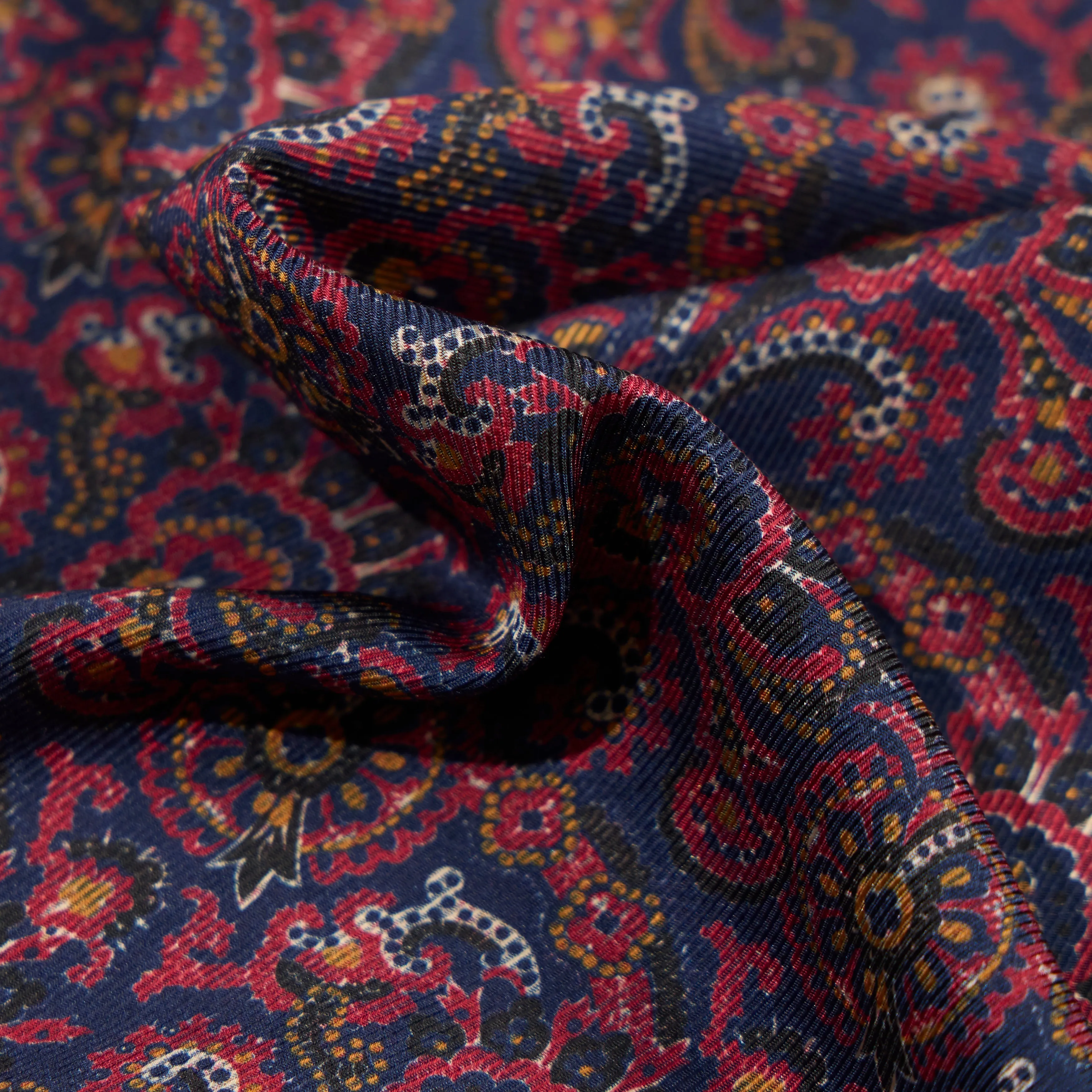 Silk Double-Faced Paisley Pocket Square