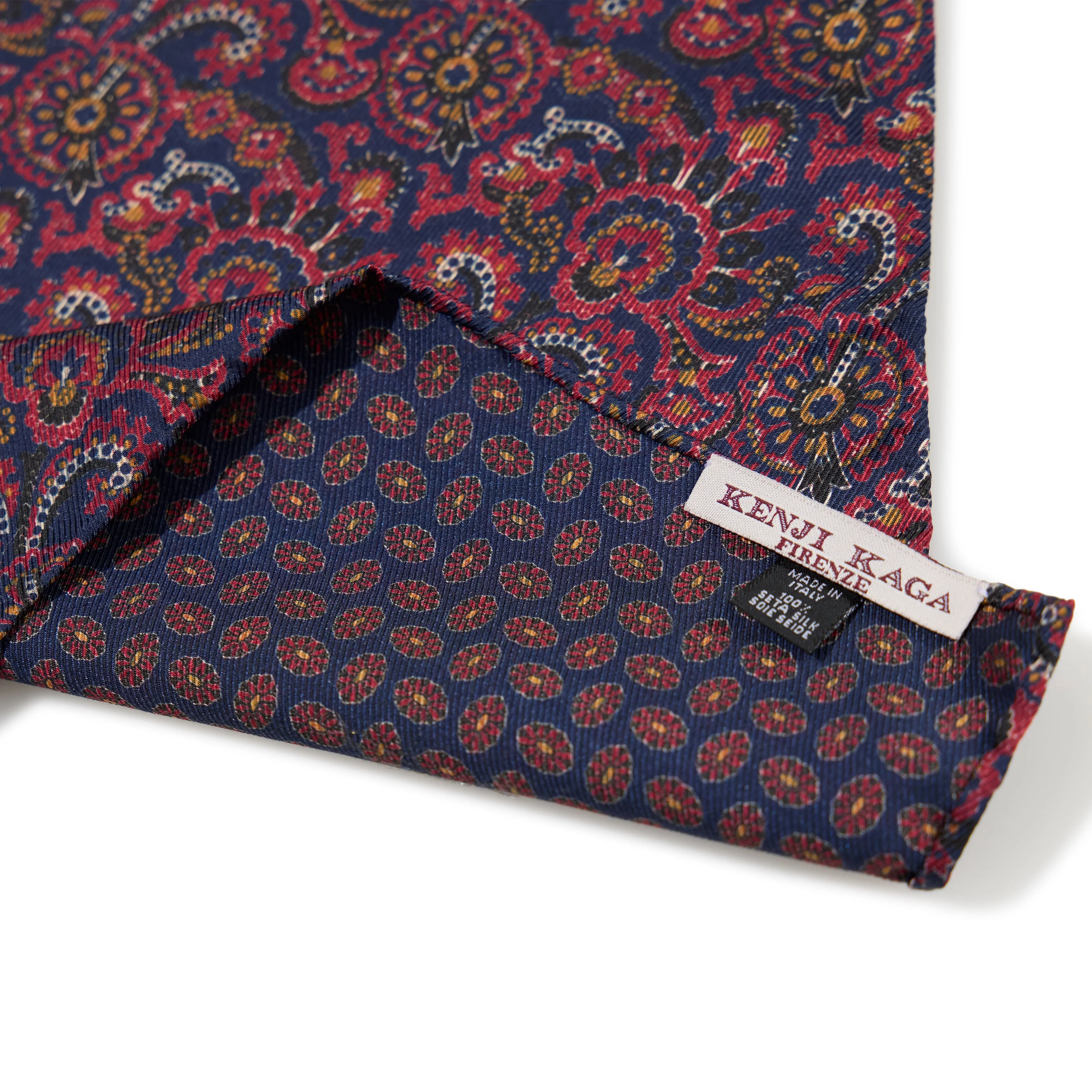 Silk Double-Faced Paisley Pocket Square