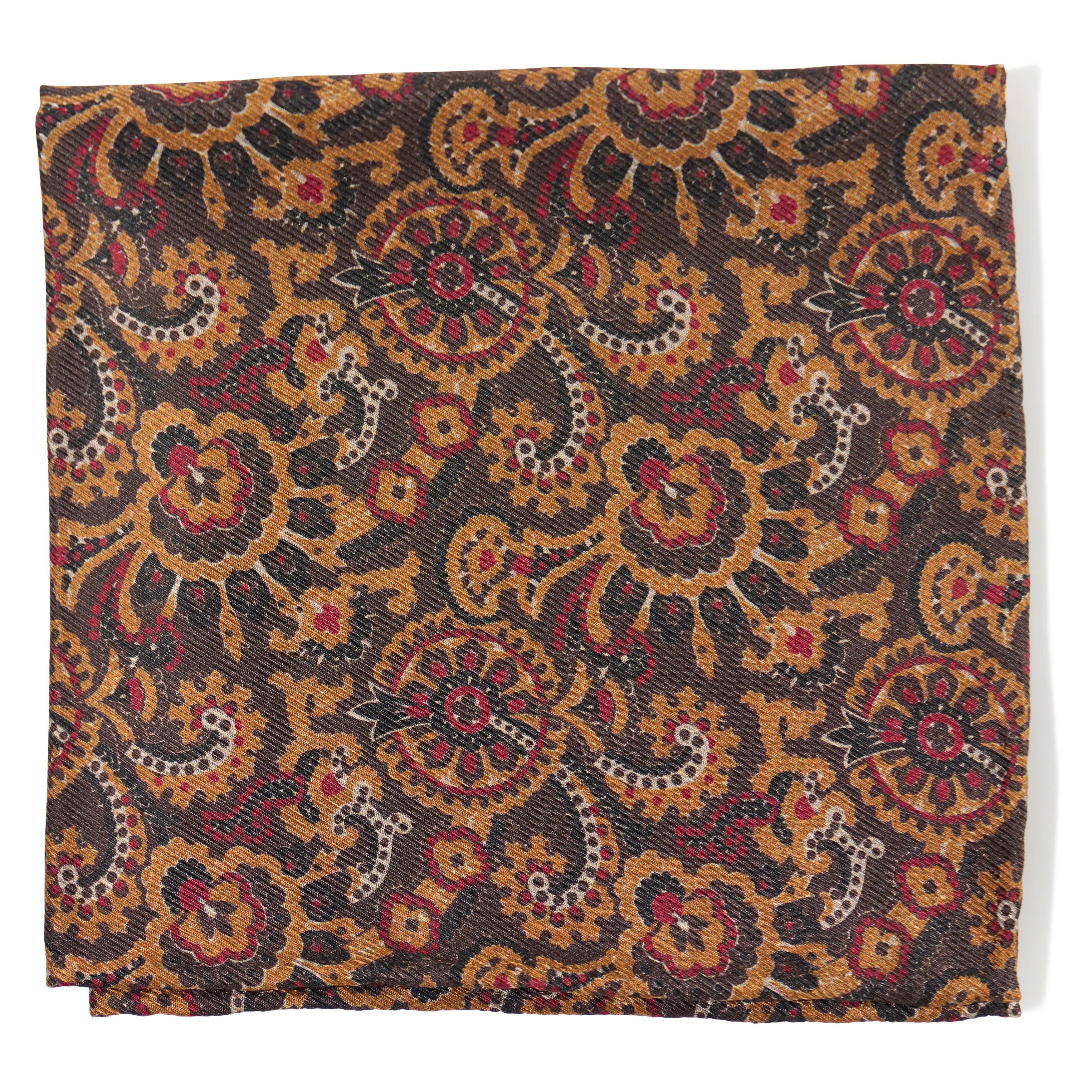 Silk Double-Faced Paisley Pocket Square