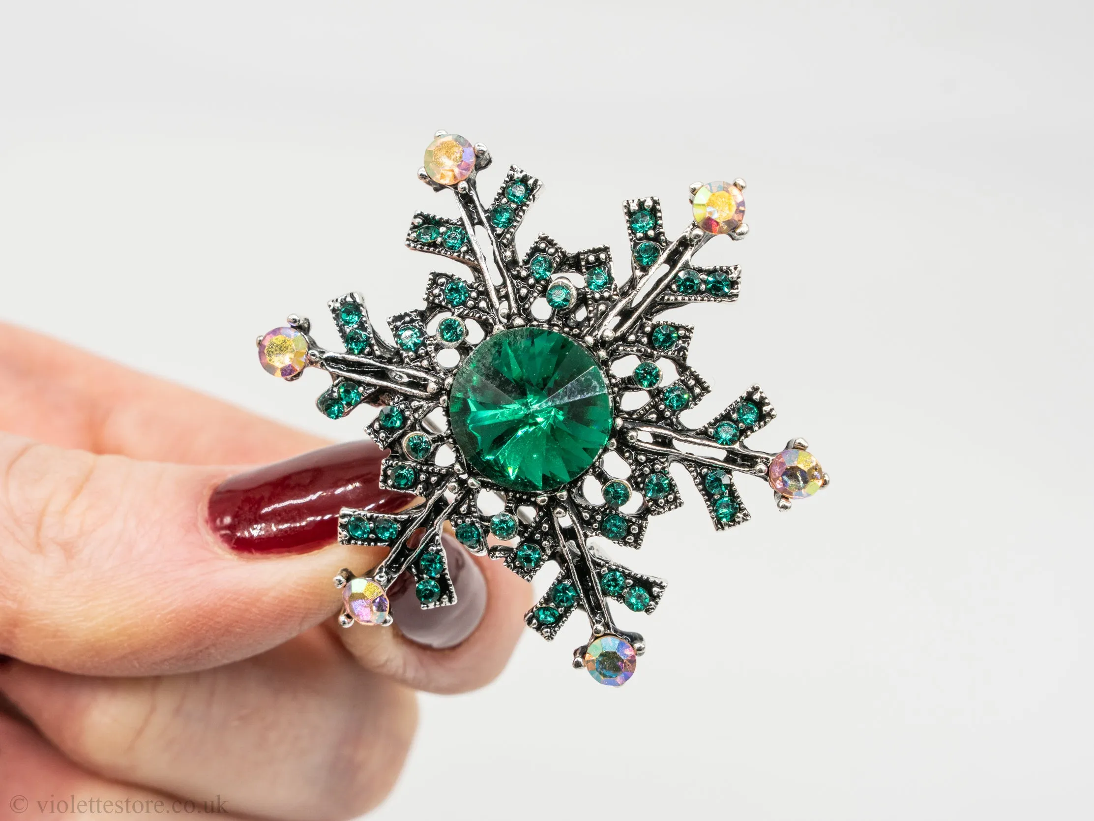 Snowflake Christmas Brooch 2024