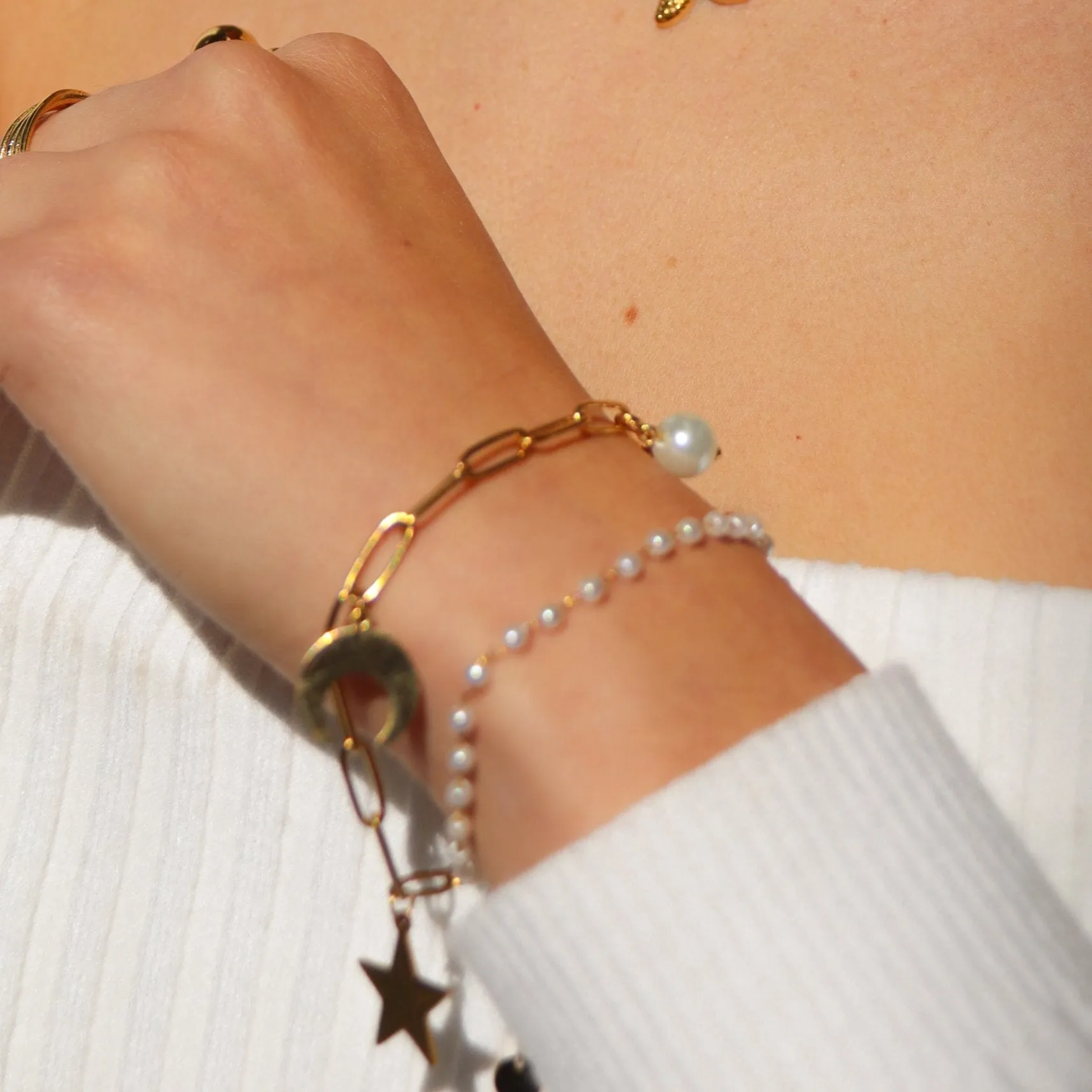 Solana - Gold Charm Bracelet
