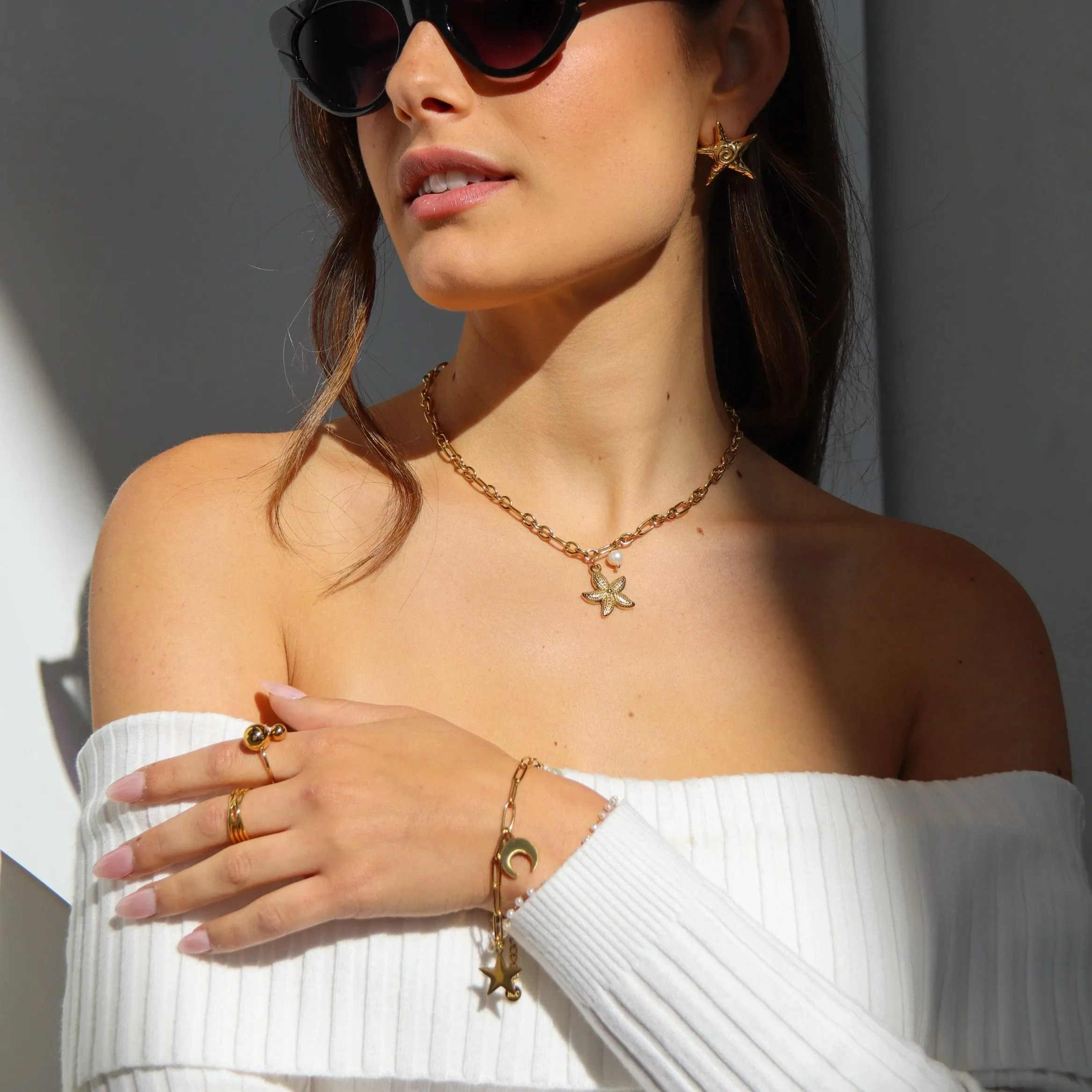 Solana - Gold Charm Bracelet
