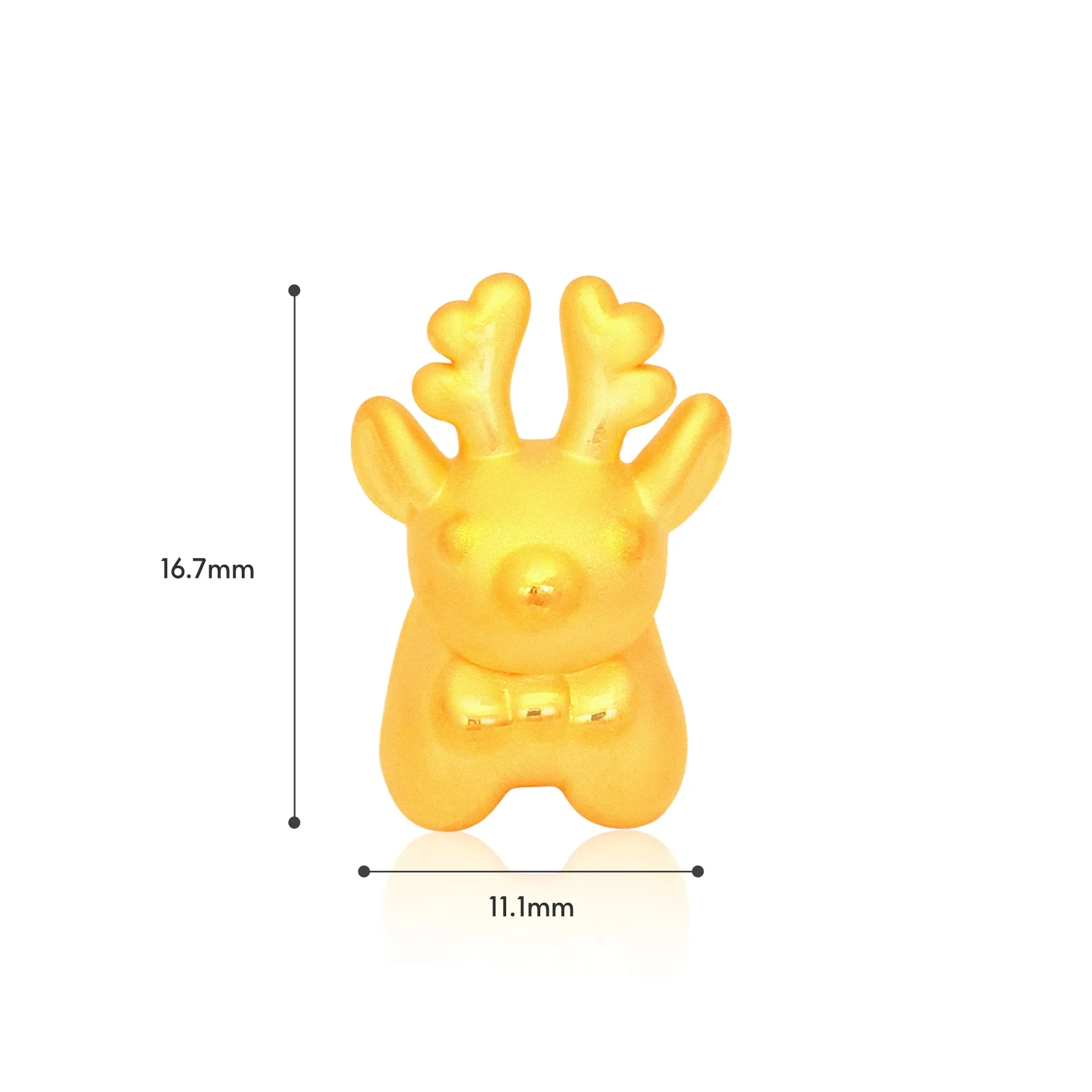 TAKA Jewellery 999 Pure Gold Charm Reindeer