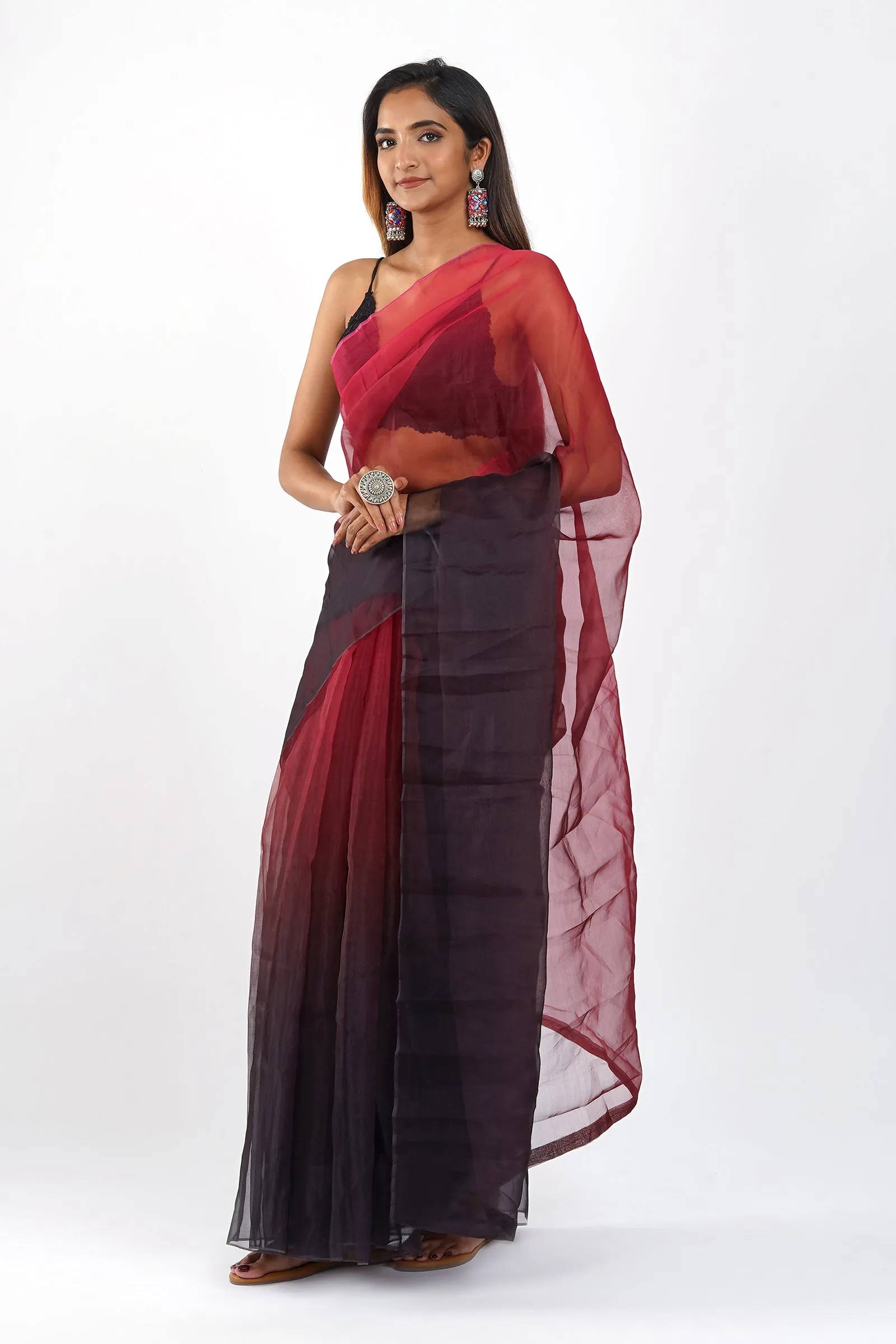Teejh Aadhuri Ombre Organza Saree