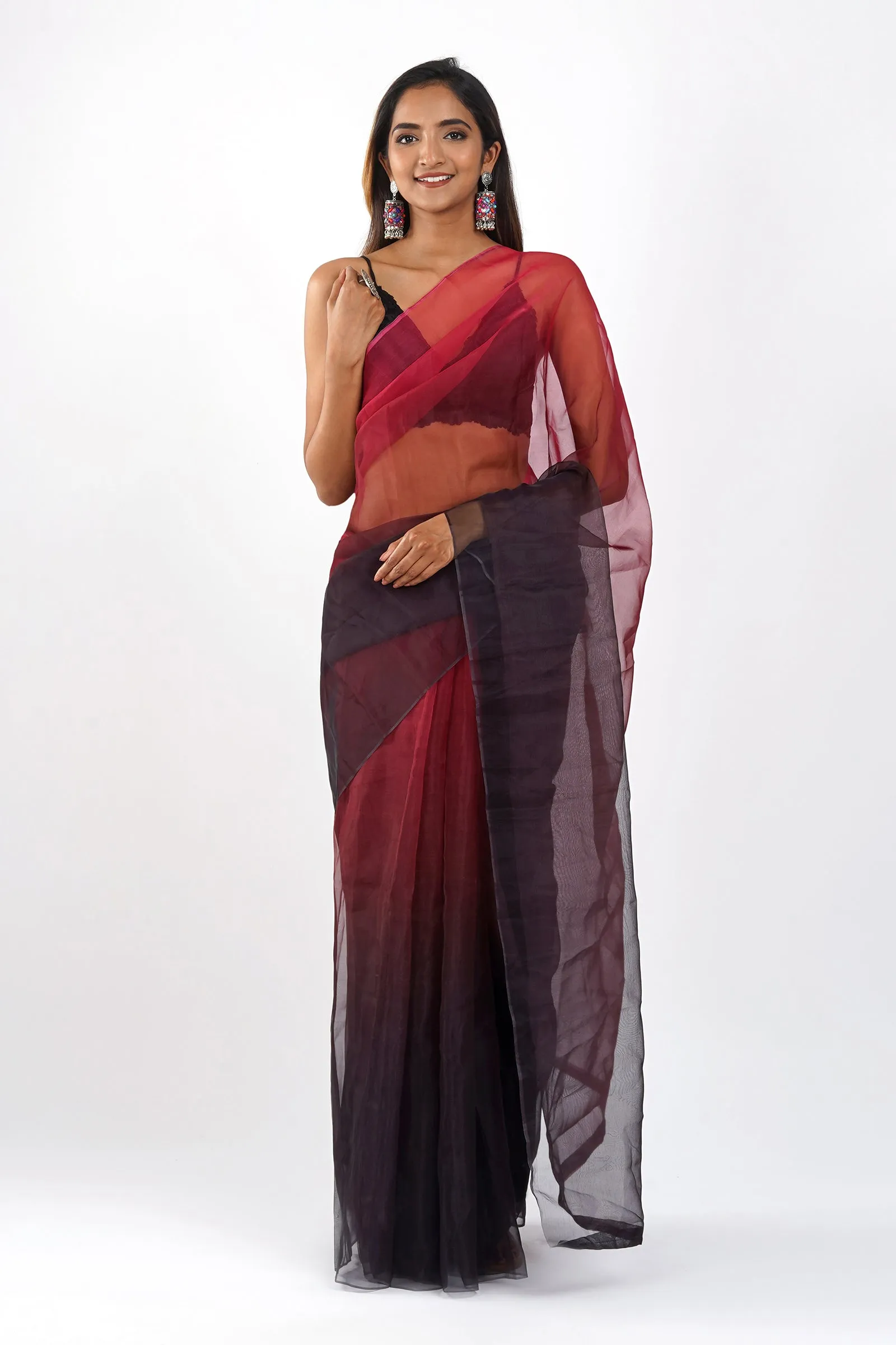 Teejh Aadhuri Ombre Organza Saree