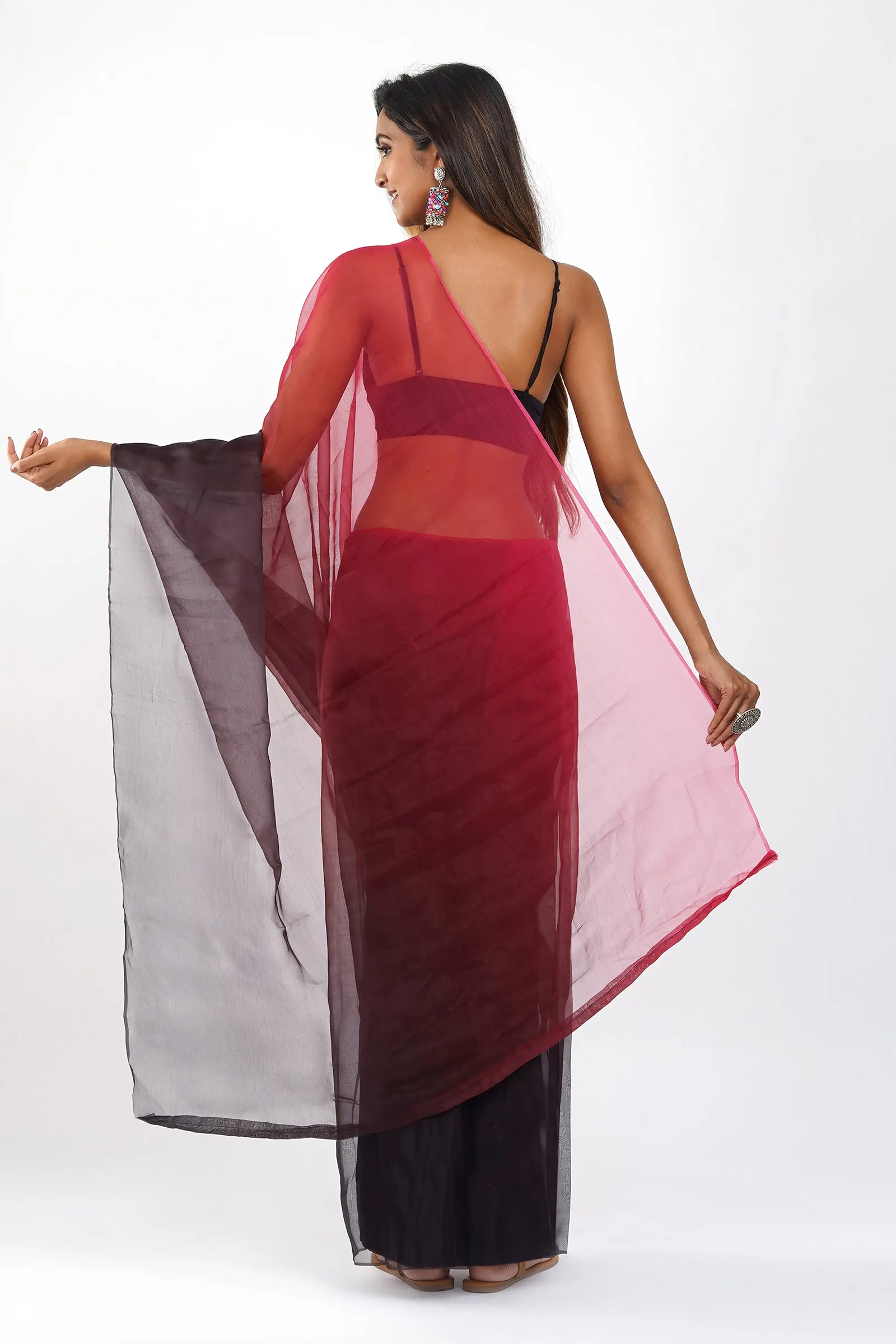 Teejh Aadhuri Ombre Organza Saree