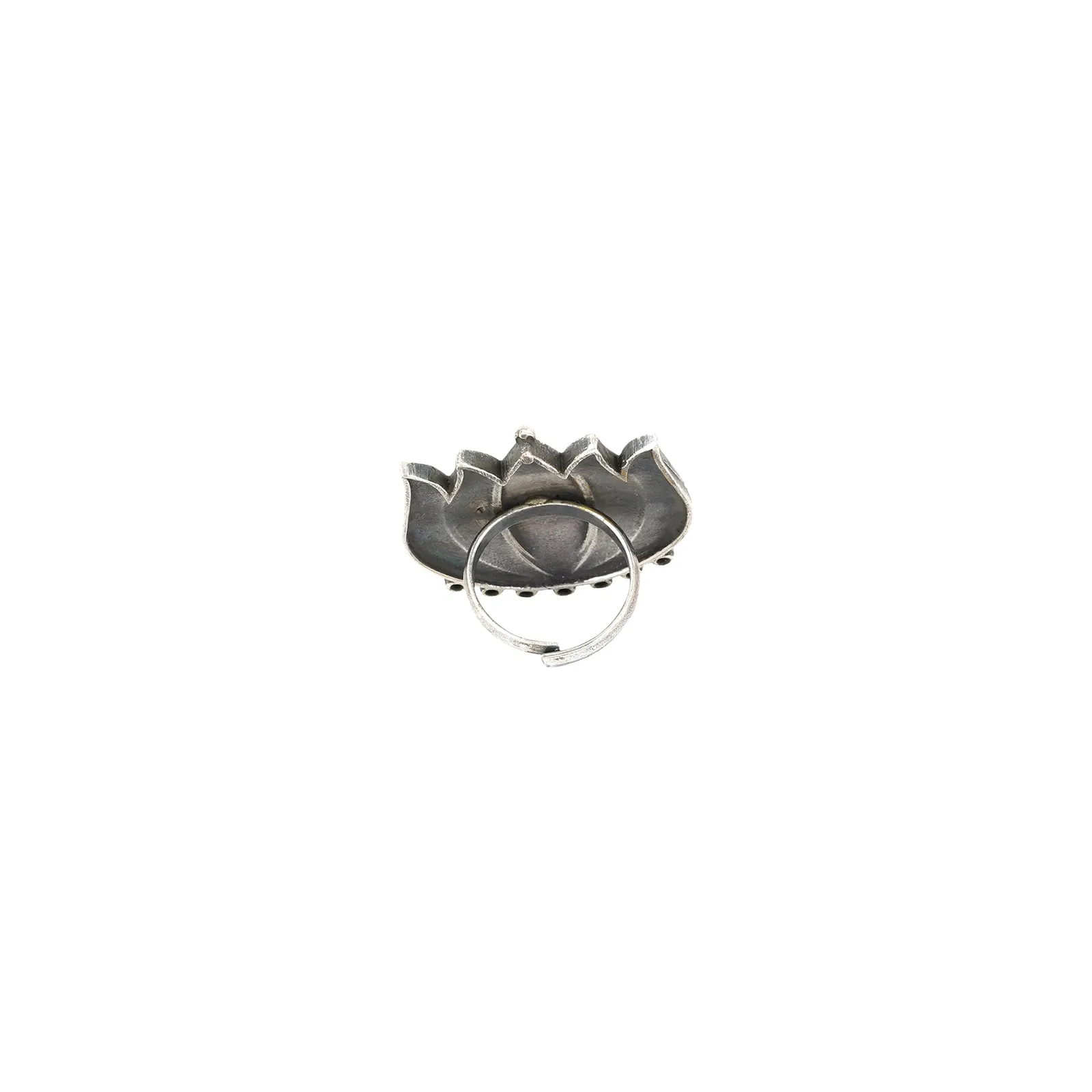 Teejh Aagha Silver Oxidised Ring