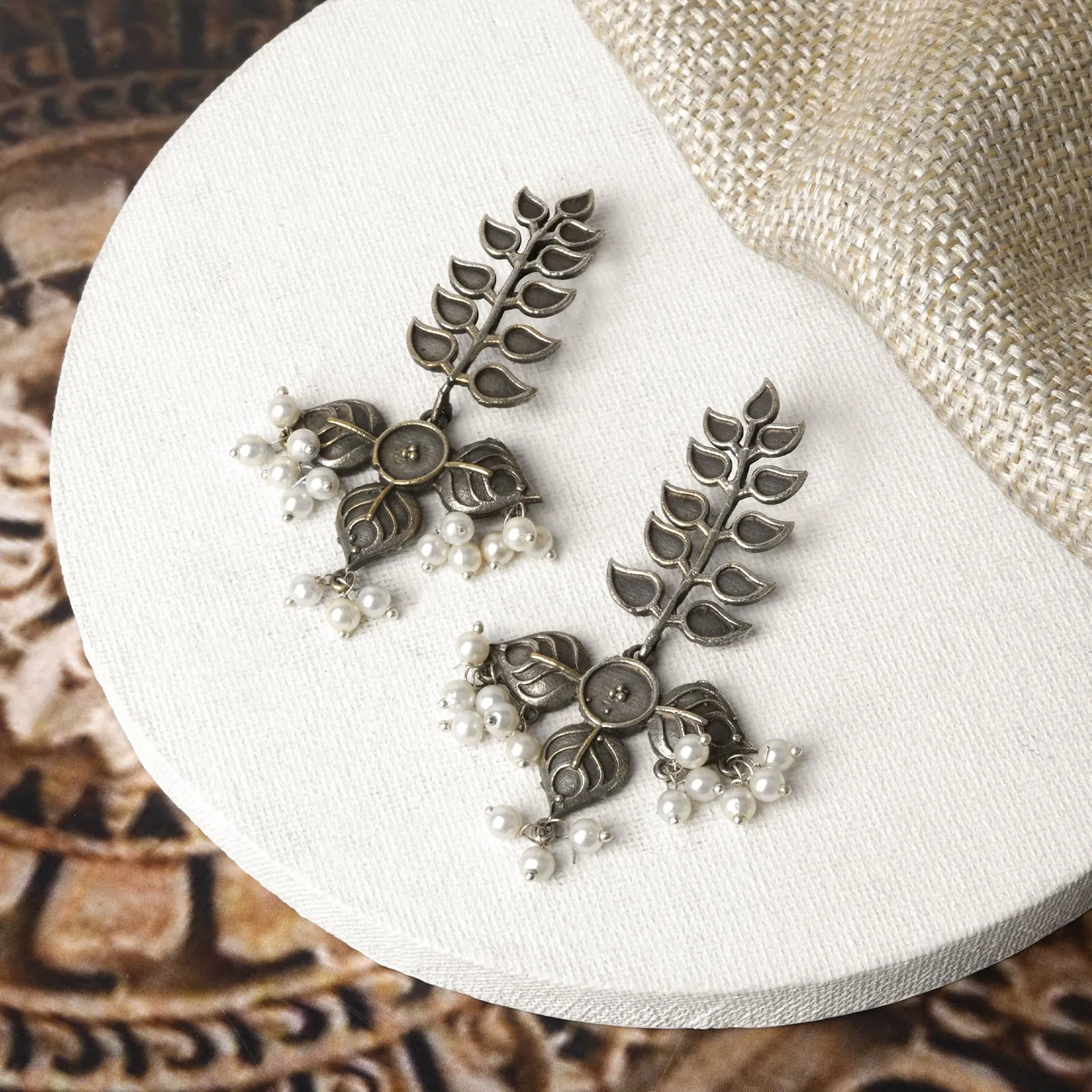 Teejh Aarini Silver Oxidised Earring