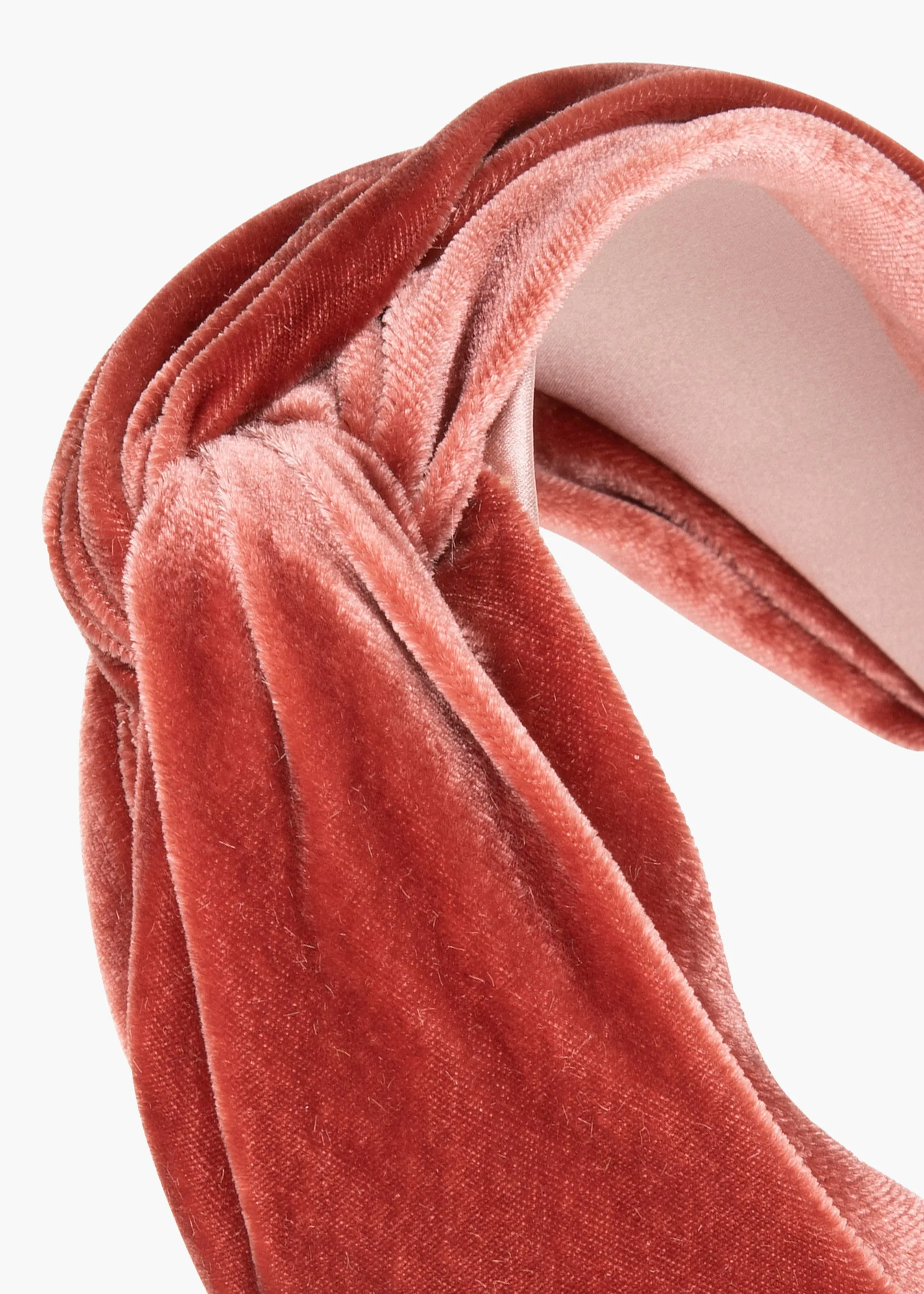 Twist Headband in Velvet -- Antique Rose