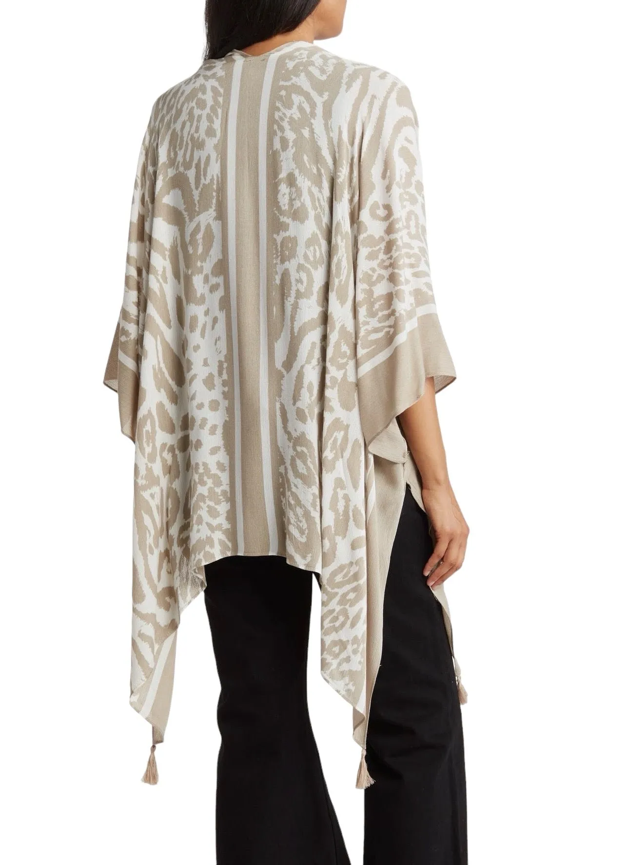 Vince Camuto Animal Print Topper Taupe One Size